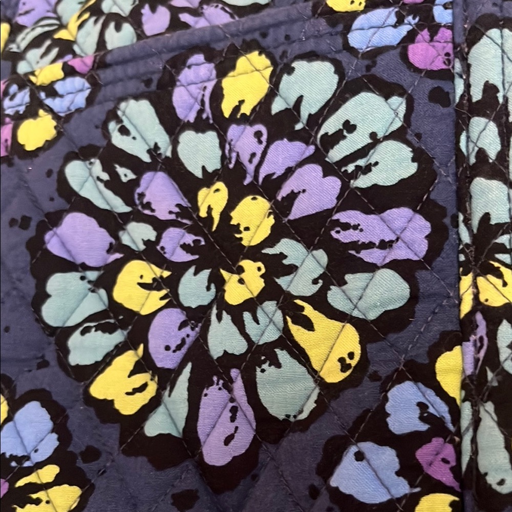 Vera Bradley Indigo Pop Floral Tote Bag - Picture 2 of 11